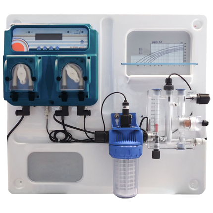 prefabrifikovani dozer panel sa dozer stanicama za doziranje hlor i regulisanje ph nivoa vode u bazenu